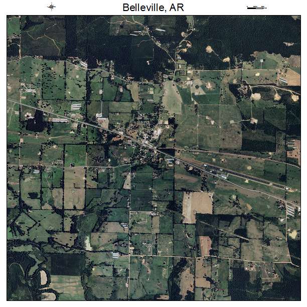 Belleville, AR air photo map