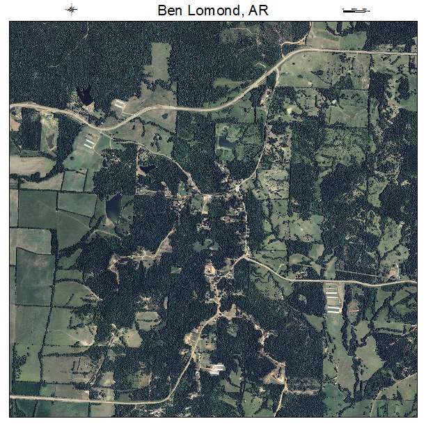Ben Lomond, AR air photo map