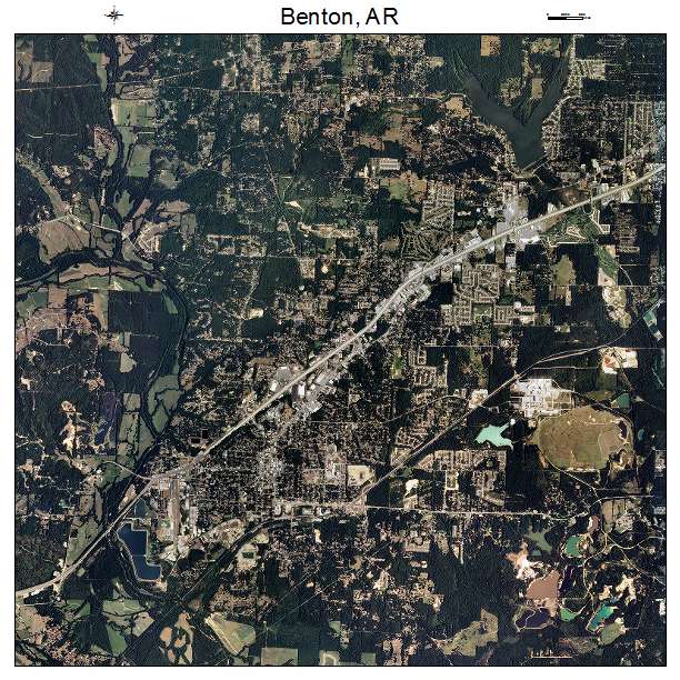 Benton, AR air photo map