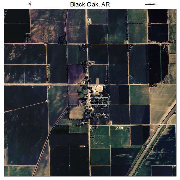 Black Oak, AR air photo map