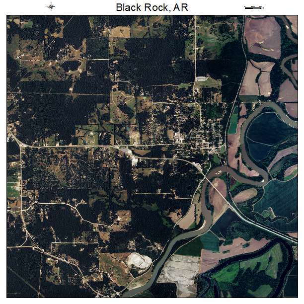 Black Rock, AR air photo map