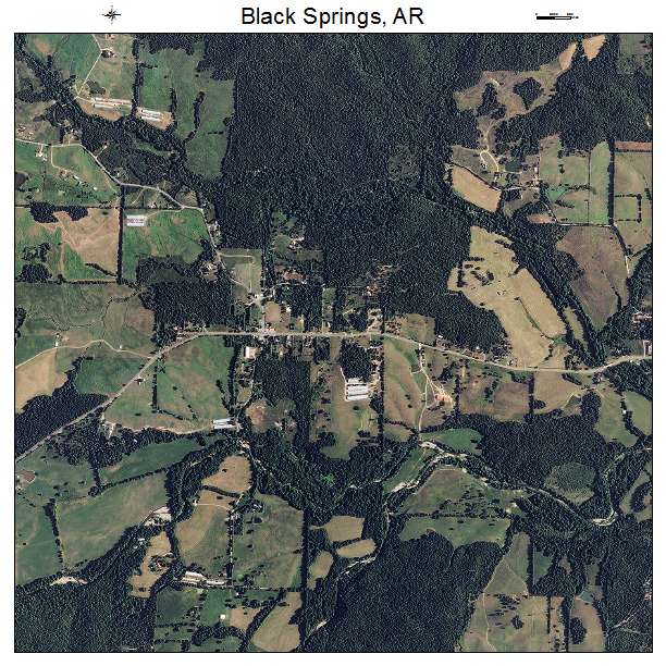 Black Springs, AR air photo map