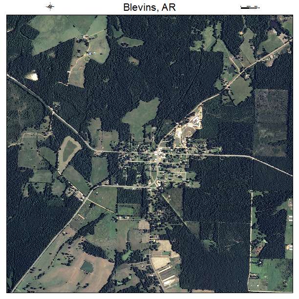 Blevins, AR air photo map
