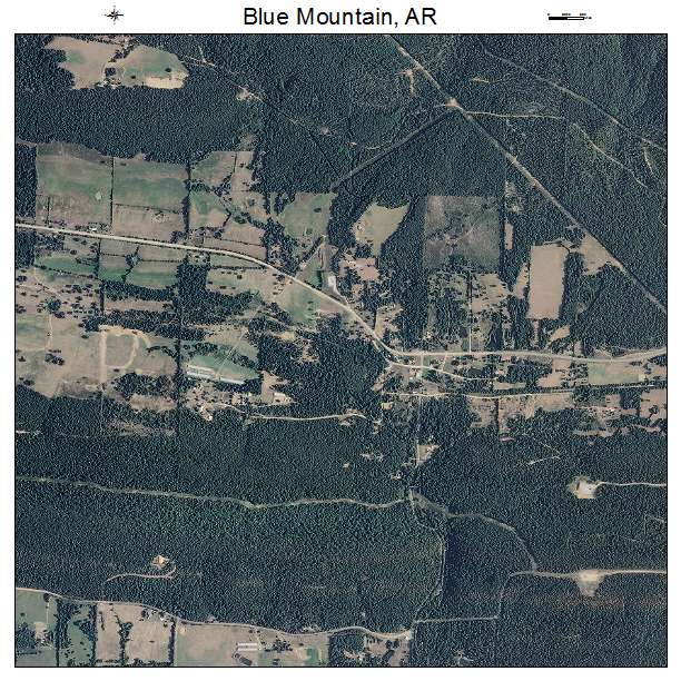 Blue Mountain, AR air photo map