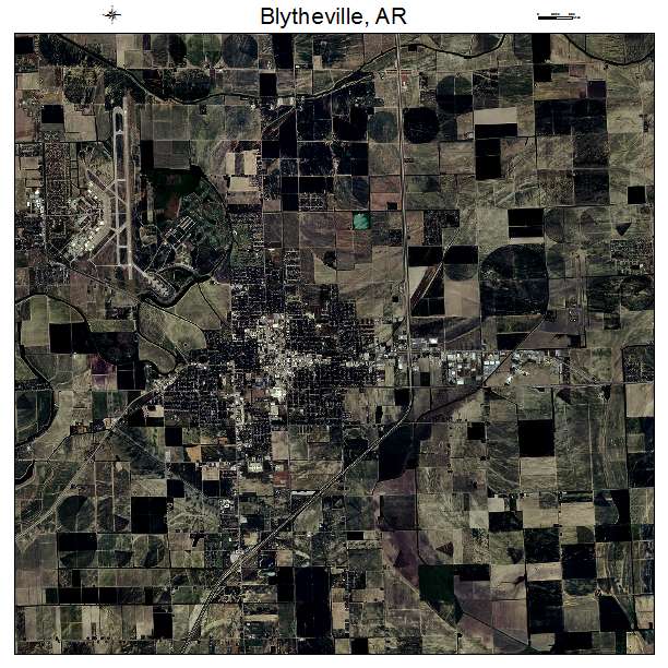 Blytheville, AR air photo map