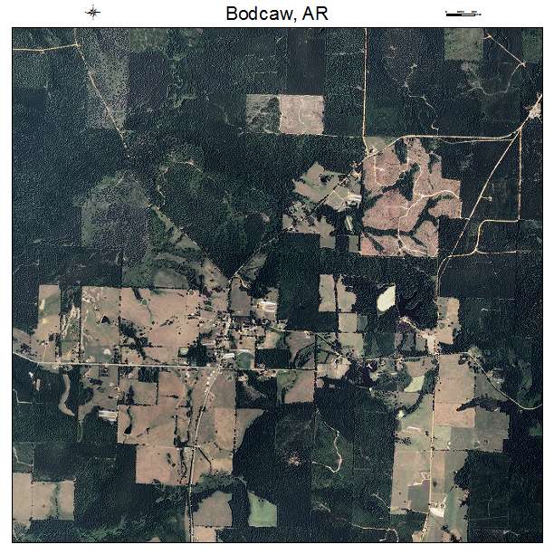 Bodcaw, AR air photo map