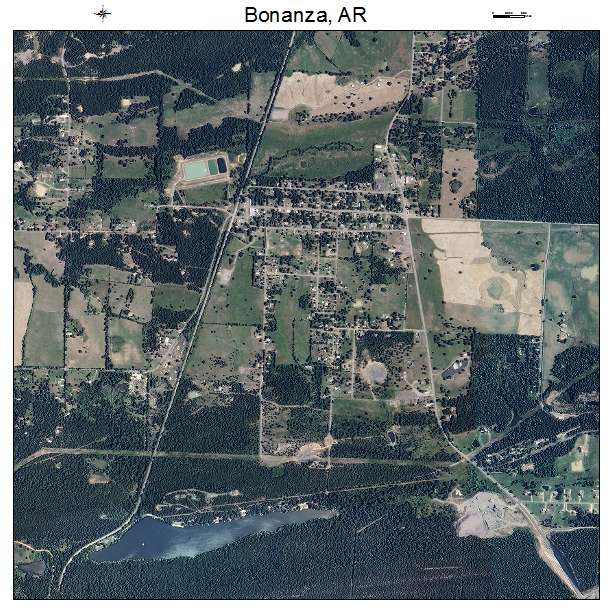 Bonanza, AR air photo map