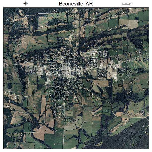 Booneville, AR air photo map