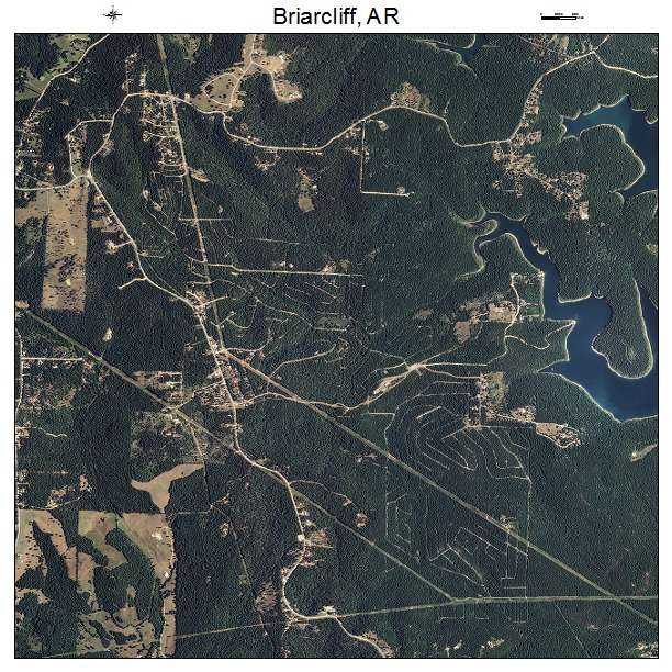 Briarcliff, AR air photo map