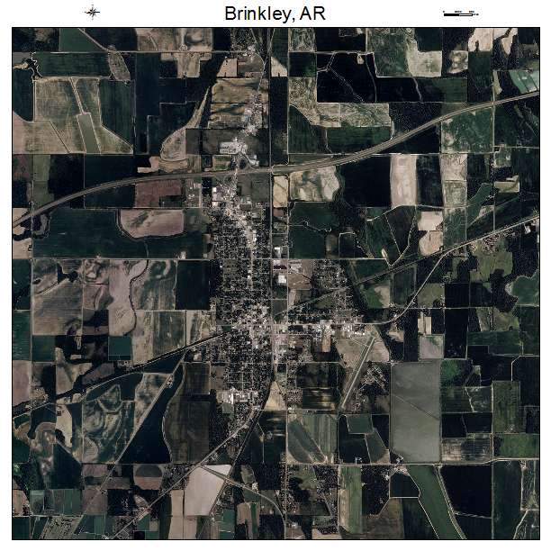 Brinkley, AR air photo map