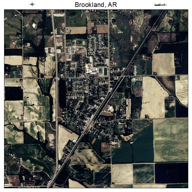 Brookland, AR air photo map