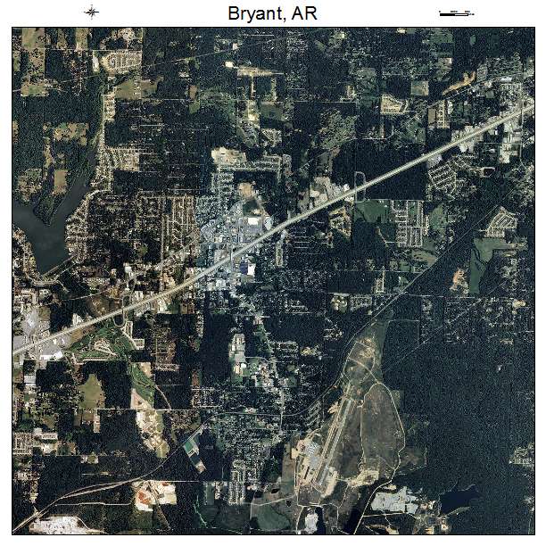 Bryant, AR air photo map