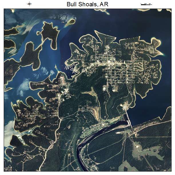 Bull Shoals, AR air photo map
