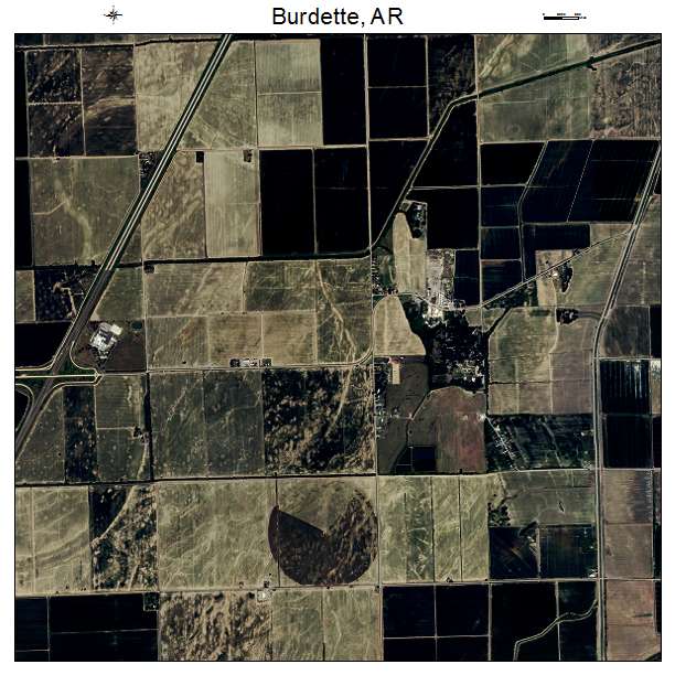 Burdette, AR air photo map