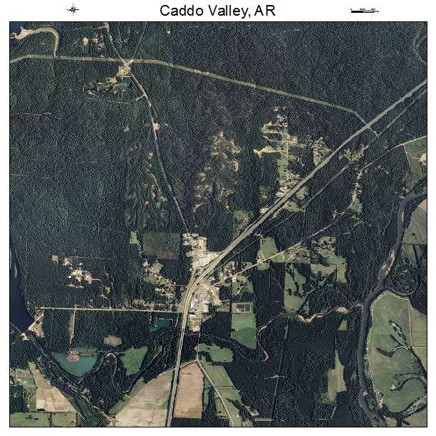 Caddo Valley, AR air photo map