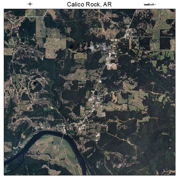 Calico Rock, AR air photo map