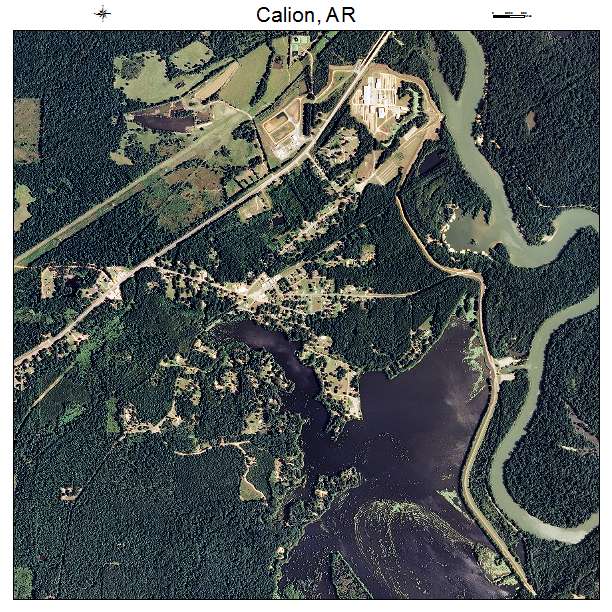 Calion, AR air photo map