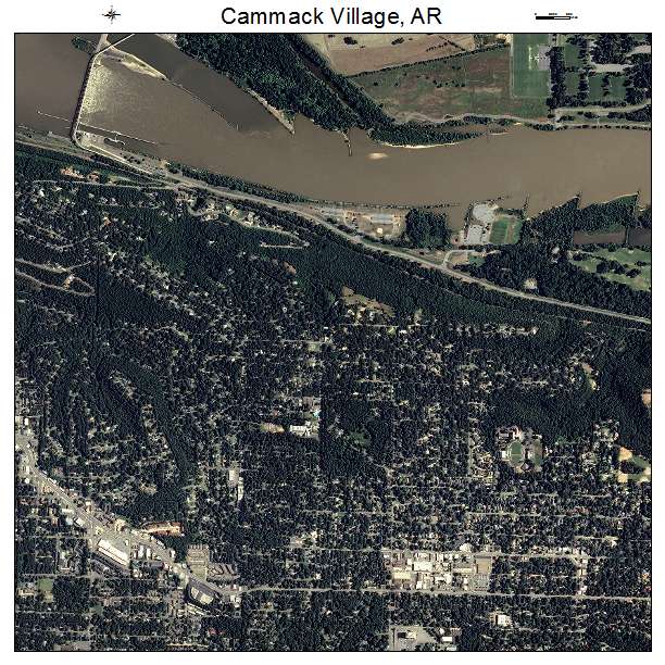 Cammack Village, AR air photo map