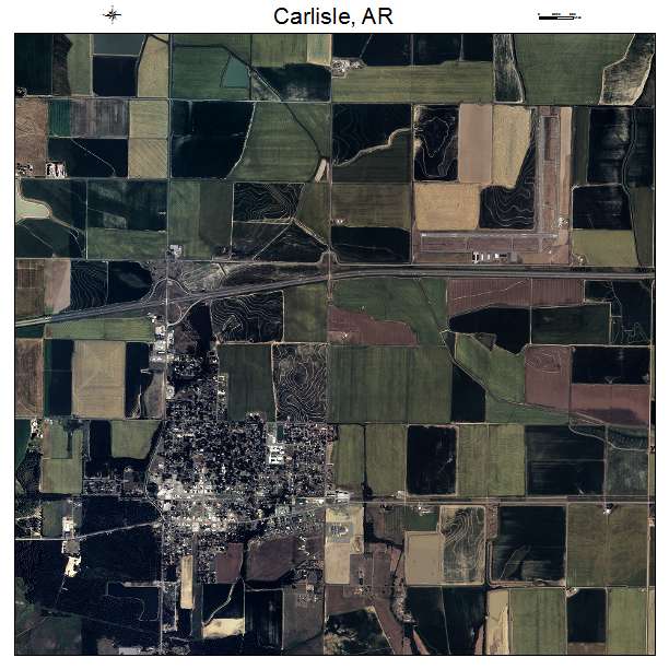 Carlisle, AR air photo map