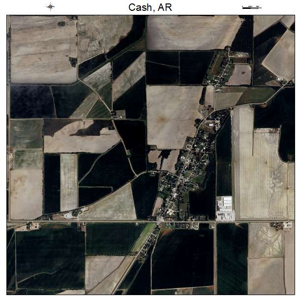 Cash, AR air photo map