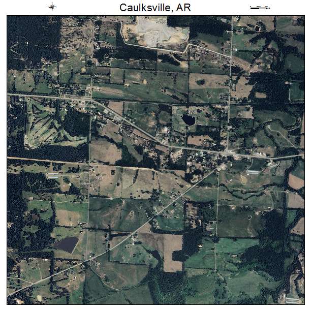 Caulksville, AR air photo map