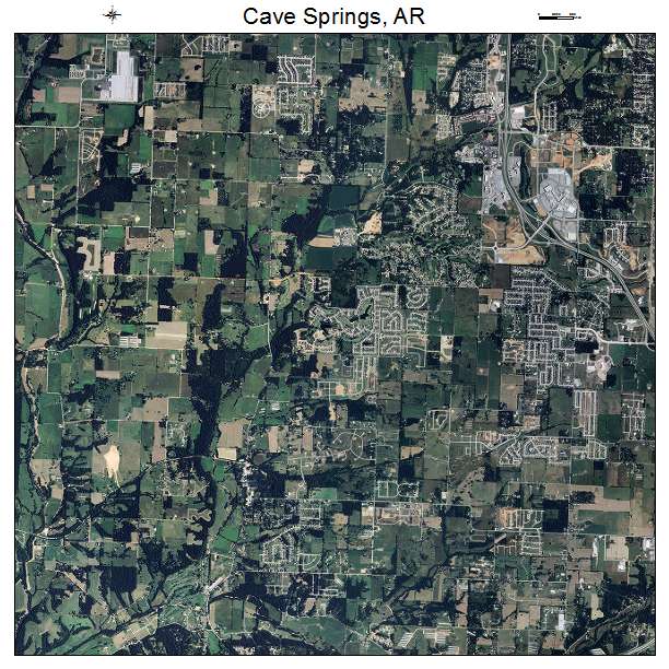 Cave Springs, AR air photo map