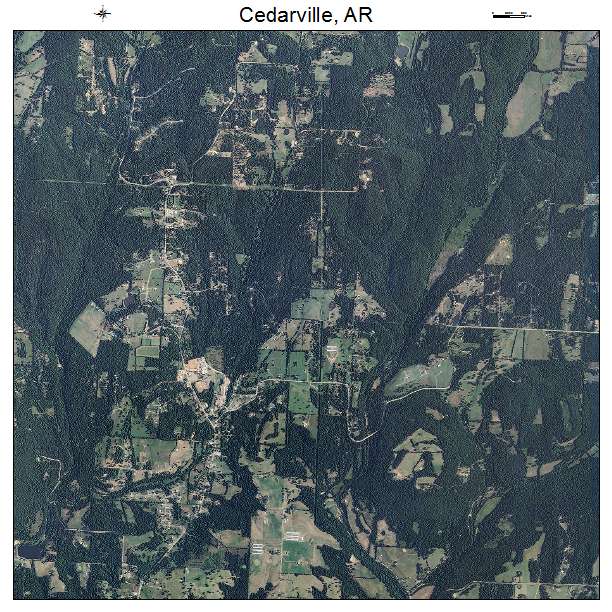Cedarville, AR air photo map