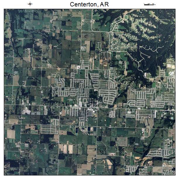 Centerton, AR air photo map