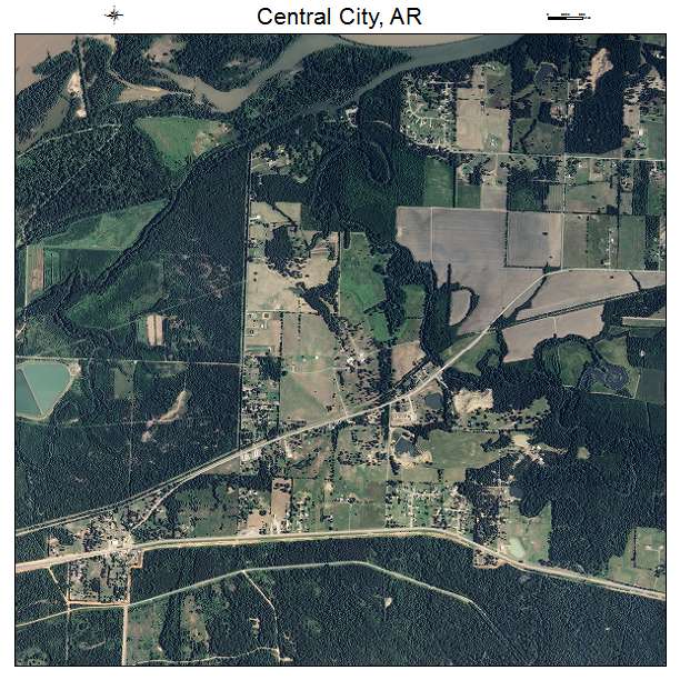 Central City, AR air photo map