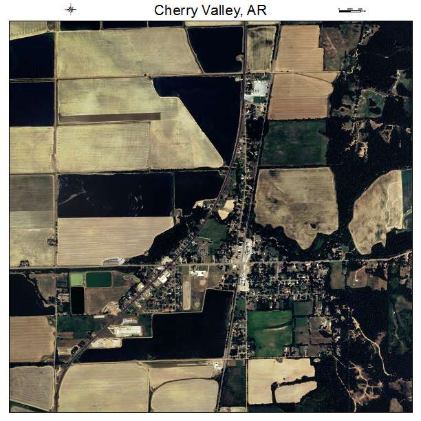 Cherry Valley, AR air photo map