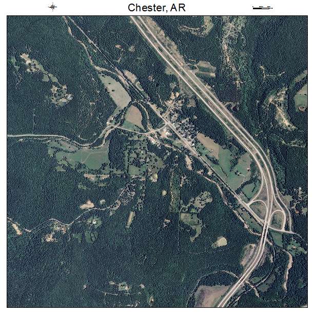 Chester, AR air photo map