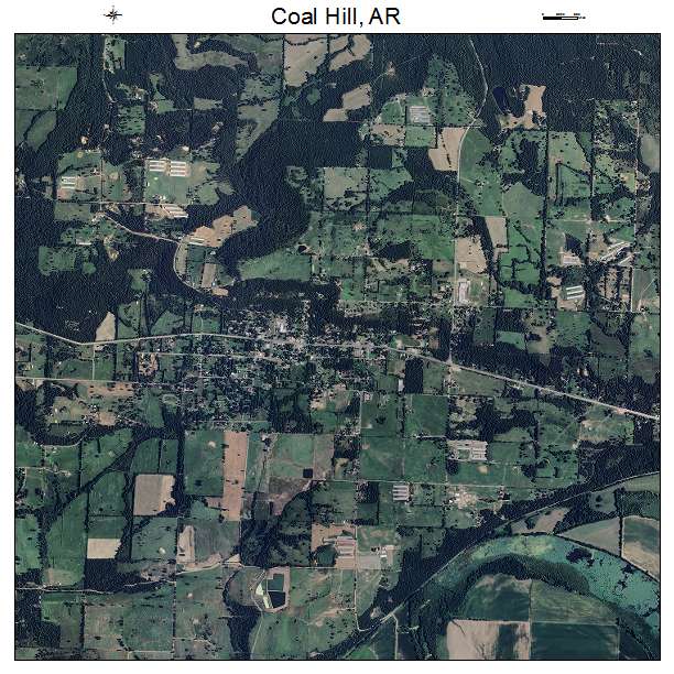 Coal Hill, AR air photo map