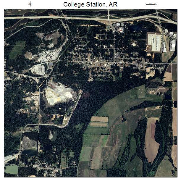 College Station, AR air photo map