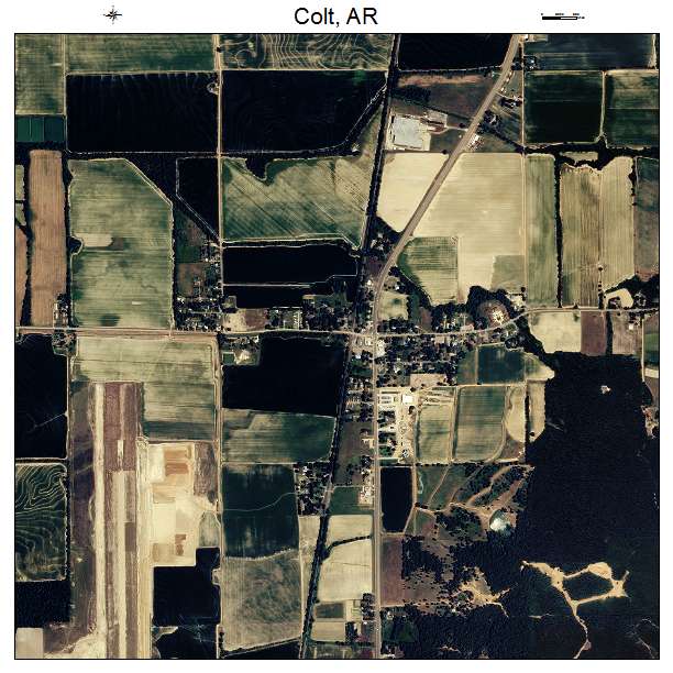 Colt, AR air photo map