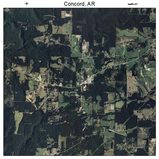 Concord, AR air photo map