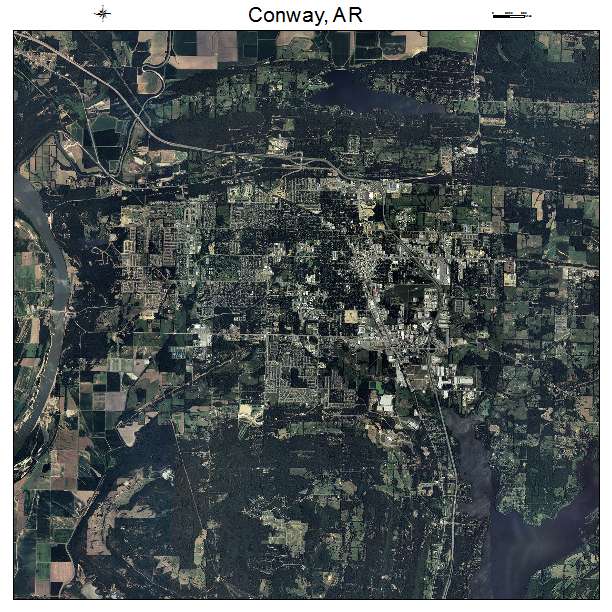 Conway, AR air photo map