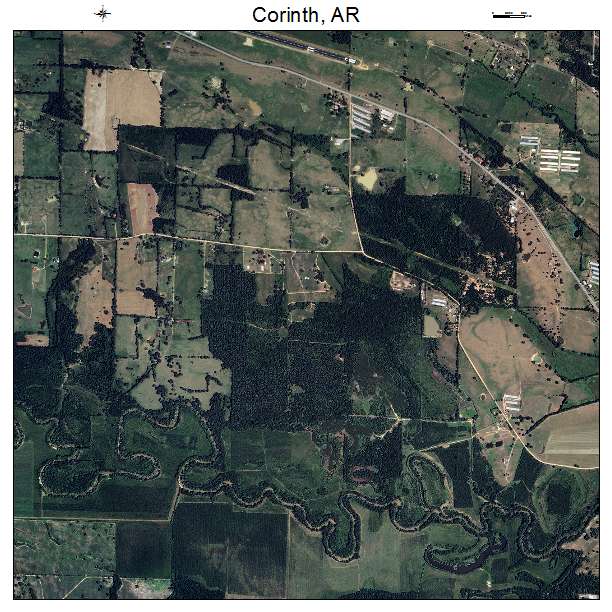 Corinth, AR air photo map