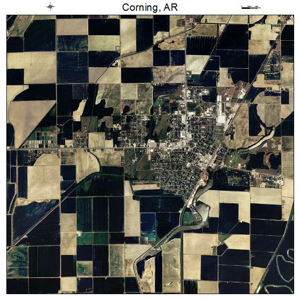 Corning, AR air photo map