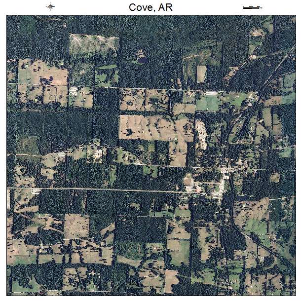 Cove, AR air photo map