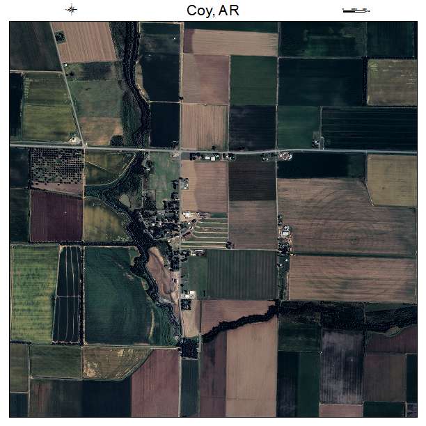 Coy, AR air photo map