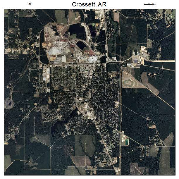 Crossett, AR air photo map