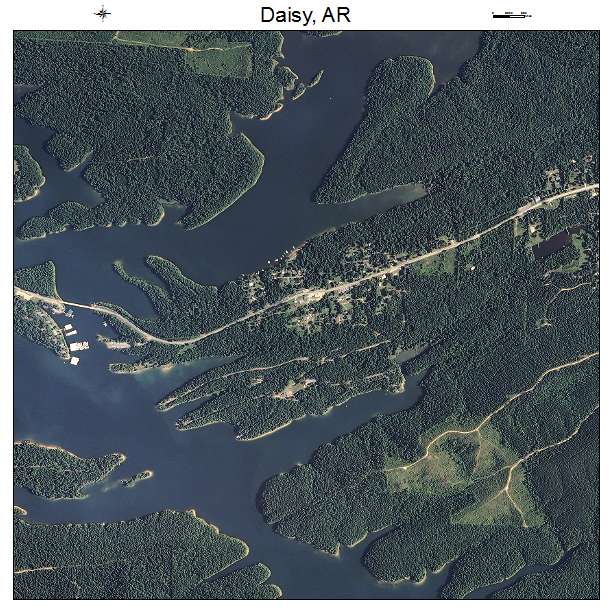 Daisy, AR air photo map