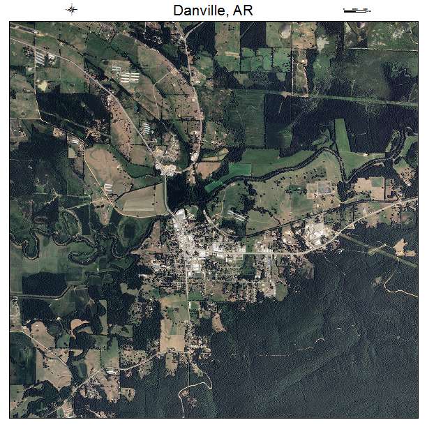 Danville, AR air photo map