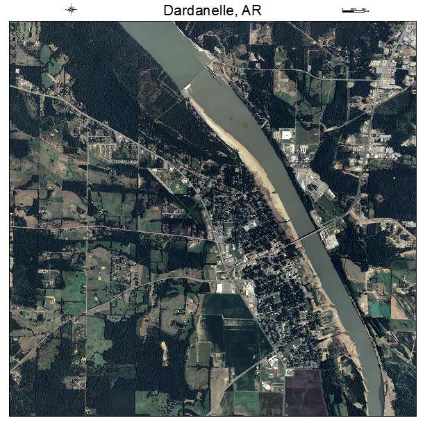 Dardanelle, AR air photo map