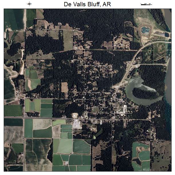 De Valls Bluff, AR air photo map