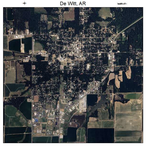De Witt, AR air photo map
