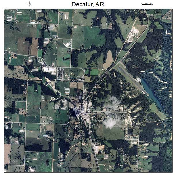 Decatur, AR air photo map