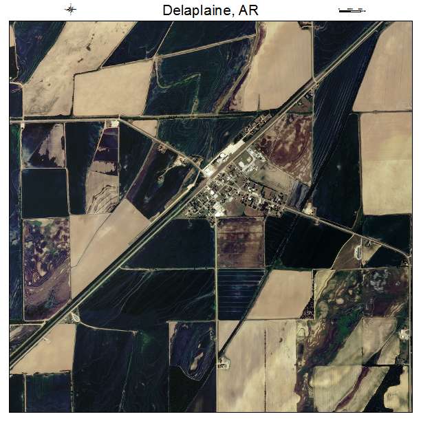 Delaplaine, AR air photo map