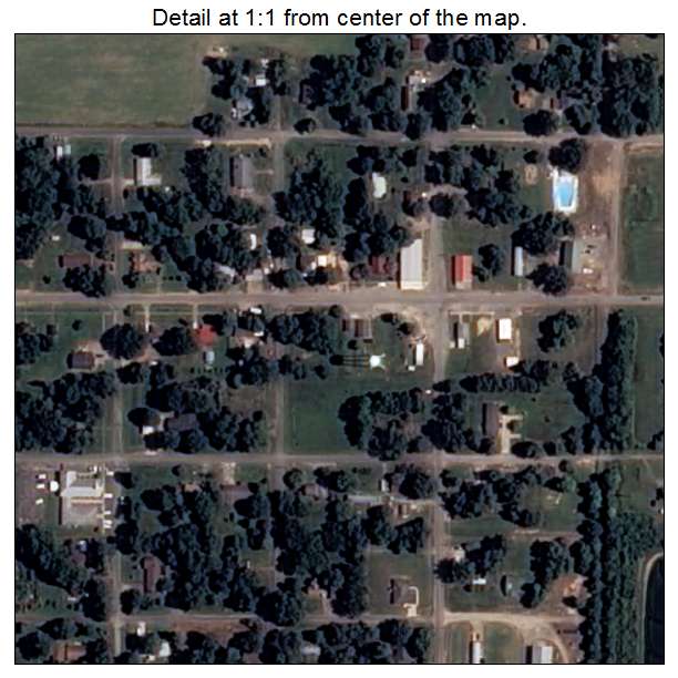 Almyra, Arkansas aerial imagery detail