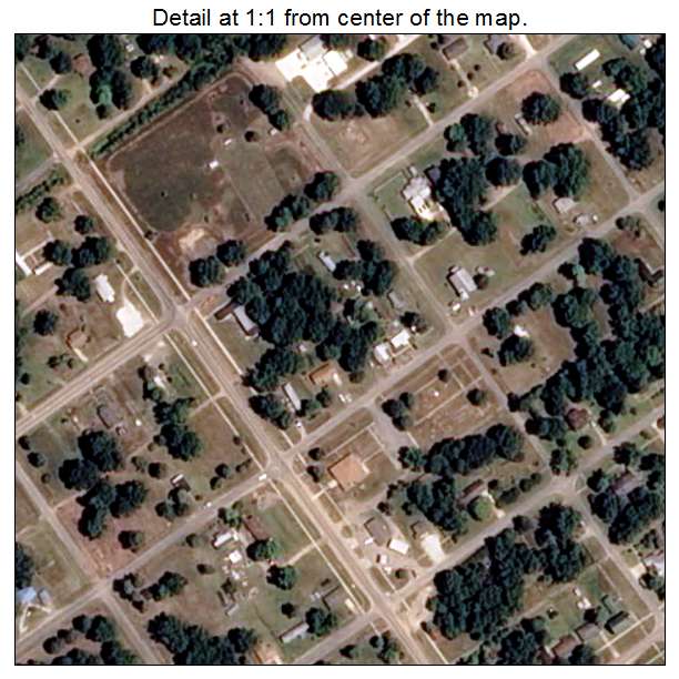 Arkansas City, Arkansas aerial imagery detail